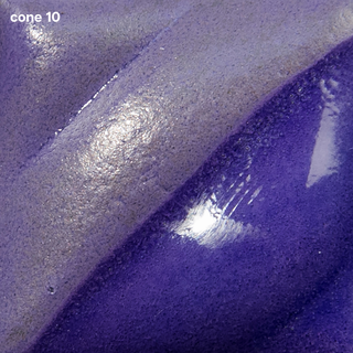 Amethyst Velvet Underglaze is a deep grape color that darkens at cone 5 and becomes a deep violet at cone 10. Amaranth Stoneware Canada.