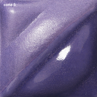 Amethyst Velvet Underglaze is a deep grape color that darkens at cone 5 and becomes a deep violet at cone 10. Amaranth Stoneware Canada.