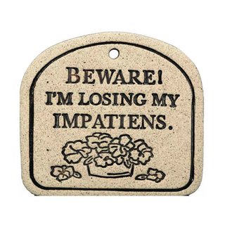 Handcrafted 4x3.5-inch weatherproof stoneware plaques with rustproof 14.5-inch hangers. Handcrafted in Kingston, Ontario at Amaranth Stoneware.