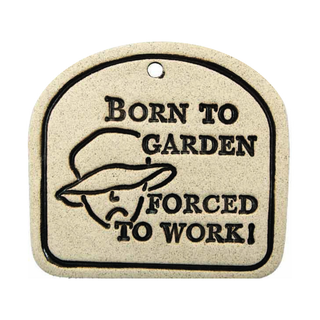 Handcrafted 4x3.5-inch weatherproof stoneware plaques with rustproof 14.5-inch hangers. Handcrafted in Kingston, Ontario at Amaranth Stoneware.