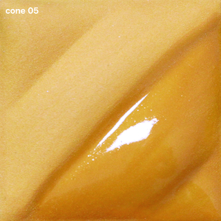 Deep Yellow Velvet Underglaze is a rich ochre at cone 05, less saturated at cone 5, and muted/darker at cone 10. Amaranth Stoneware Canada.