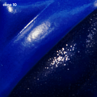 Electric Blue Velvet Underglaze is a deep cobalt blue that darkens at Cone 5 and becomes navy at Cone 10. Clear glaze deepens color. Amaranth Stoneware Canada.