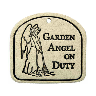 Handcrafted 4x3.5-inch weatherproof stoneware plaques with rustproof 14.5-inch hangers. Handcrafted in Kingston, Ontario at Amaranth Stoneware.