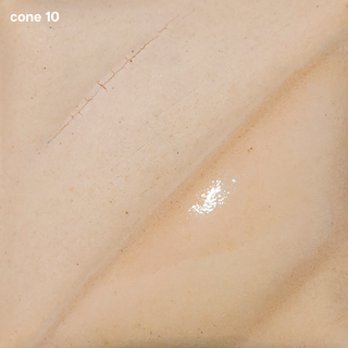 Ivory Beige Velvet Underglaze is a soft cream, light at Cone 05, warmer at Cone 5, and burns out at Cone 10. Clear glaze enhances color at lower cones. Amaranth Stoneware Canada.