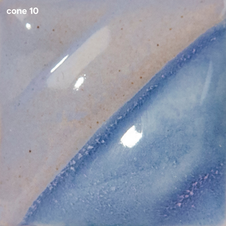 Lavender Velvet Underglaze is a periwinkle color that deepens at Cone 5 and burns out at Cone 10. Clear glaze enhances color. Amaranth Stoneware Canada.