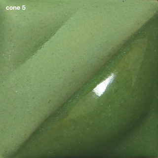 Light Green Velvet Underglaze is a bright spring green at cone 05, darkens to forest green at cone 5, and deepens to pine green at cone 10. Amaranth Stoneware Canada.