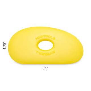 Shape 1 Polymer Kidney-Shaped Ribs are versatile for sculpting, hand-building, and throwing. Flexible, durable, and polished with use. Amaranth Stoneware Canada.