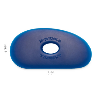 Shape 1 Polymer Kidney-Shaped Ribs are versatile for sculpting, hand-building, and throwing. Flexible, durable, and polished with use. Amaranth Stoneware Canada.