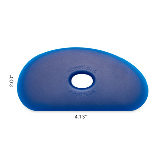 Shape 5 Polymer Ribs offer larger surface coverage, perfect for smoothing slabs of clay. Flexible and durable for all clay work. Amaranth Stoneware Canada.