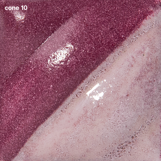 Maroon Velvet Underglaze is a deep burgundy that deepens at Cone 5 and burns out at Cone 10. Clear glaze enhances color. Amaranth Stoneware Canada.