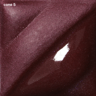 Maroon Velvet Underglaze is a deep burgundy that deepens at Cone 5 and burns out at Cone 10. Clear glaze enhances color. Amaranth Stoneware Canada.