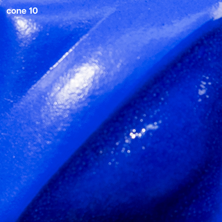 Medium Blue Velvet Underglaze is a vivid primary blue that darkens at Cone 5 and maintains its hue. Clear glaze darkens color. Amaranth Stoneware Canada.