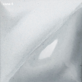 Morning Fog Velvet Underglaze fires to a light gray at cone 05, darkens at cone 5, and maintains its foggy color at cone 10. Amaranth Stoneware Canada.