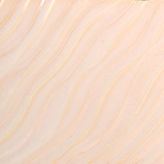 Glossy pale pink Flower glaze, breaking on texture with peachy float, perfect for layering. Amaranth Stoneware Canada.