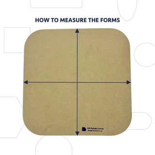 Square forms with a rounded 2" edge, available in sizes: 7x7, 9x9, and 11x11. Amaranth Stoneware Canada.