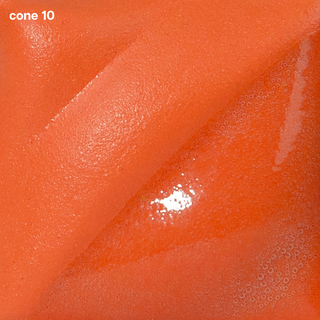 Real Orange Velvet Underglaze is a bright, saturated orange at cone 05, softens at cone 5, and warms slightly at cone 10. Amaranth Stoneware Canada.