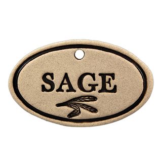 Garden Markers: white stoneware, 3.5"x2.25", weatherproof, rustproof hanger included. Unique leaf design. Handcrafted in Kingston, Ontario at Amaranth Stoneware.