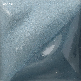Slate Velvet Underglaze is a bluish-gray at cone 05, deepens to slate at cone 5, and turns blue-green at cone 10. Amaranth Stoneware Canada.