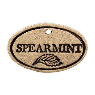 Garden Markers: white stoneware, 3.5"x2.25", weatherproof, rustproof hanger included. Unique leaf design. Handcrafted in Kingston, Ontario at Amaranth Stoneware.