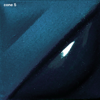 Teal Blue Underglaze is rich sapphire at cone 05, deepens to medium blue at cone 5, and darkens at cone 10. Amaranth Stoneware Canada.