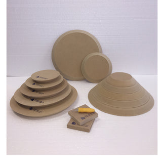 Wood drape molds for dinnerware and platters, durable and reusable fiberboard. Avoid wet conditions over 24 hrs. Amaranth Stoneware Canada.