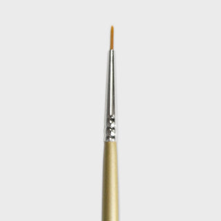 Mayco Overglaze brushes feature gold handles to prevent cross-contamination of gold and silver overglazes. Durable Taklon, birch handle, brass ferrule. Amaranth Stoneware Canada.