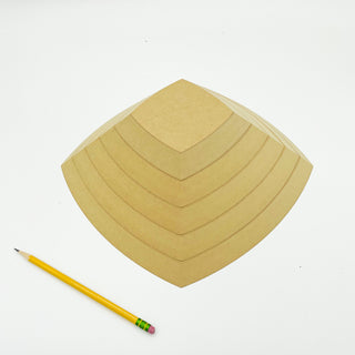 Includes 11", 9.5", 8", 6.5", and 5" pieces. Pencil for scale, not included. Shipping in March. Amaranth Stoneware Canada.