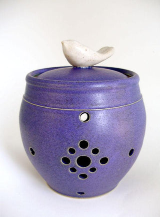 A deep bluish-purple glaze with no breaking. Pairs beautifully with Gun Metal Green. Amaranth Stoneware Canada.