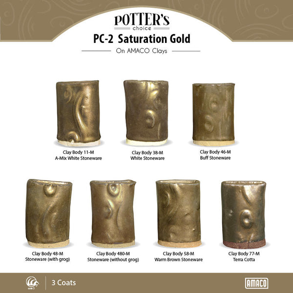 PC02 Saturation Gold Glaze by Amaco