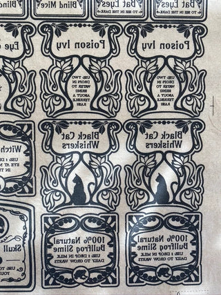 Apothecary Labels - Underglaze Transfer Sheet by Elan Pottery