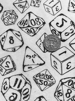 RPG Dice - Underglaze Transfer Sheet by Elan Pottery