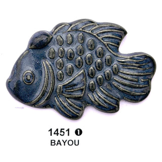 Dark blue glaze. Spectrum’s 1451 Bayou is a cone 4/6 stoneware glaze. Amaranth Stoneware Canada.