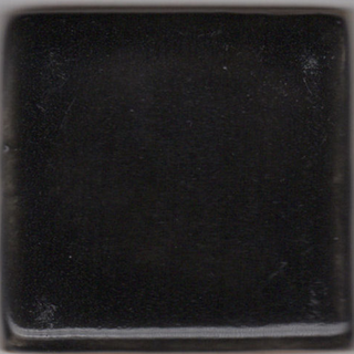 Solid black glaze, opaque with a smooth, glossy finish. Amaranth Stoneware Canada.