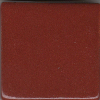 Brick Red glaze, deep solid red, ideal as a base or accent color. Amaranth Stoneware Canada