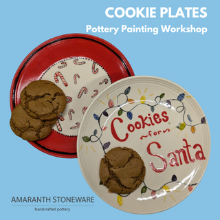 Cookie Plates for Santa - Pottery Painting Workshop