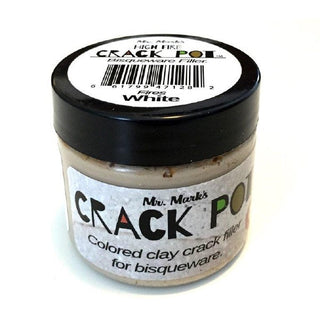 Crack Pot is a 2 oz colored clay for filling bisqueware cracks, sandable, glazeable, and easy to use. Amaranth Stoneware Canada.






