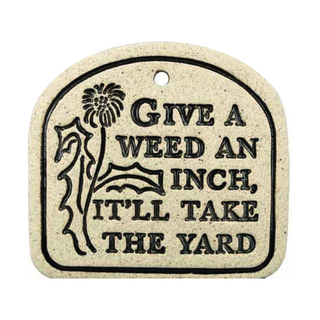 Handcrafted 4x3.5-inch weatherproof stoneware plaques with rustproof 14.5-inch hangers. Handcrafted in Kingston, Ontario at Amaranth Stoneware.