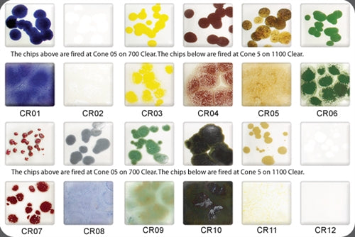 Crystal Glass Sample Glaze Crystal Sample Pack (12x1oz containers) by Spectrum – Amaranth ...
