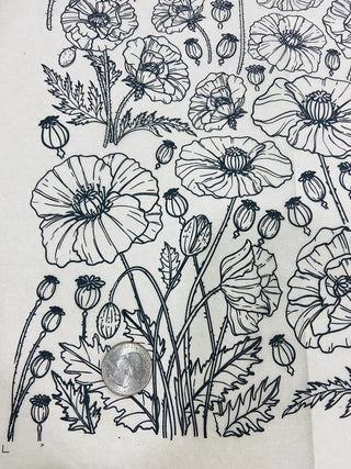 Poppies - Underglaze Transfer Sheet by Elan Pottery