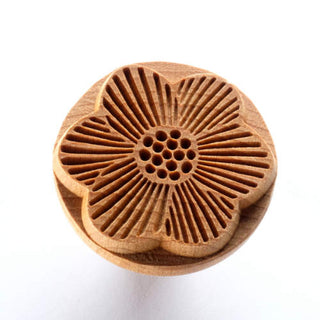 SCXL Stamps, 6 cm (2.4 inches) in diameter, for stunning patterns on clay, dough, and fondant. Flower stamp. Amaranth Stoneware Canada.