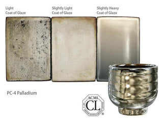 This unique metallic glaze has a mirrorlike finish when fired and adds beautiful, shimmering accents to any work. Amaranth Stoneware Canada.
