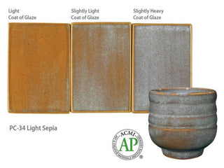 Light Sepia is an opalescent grey glaze that features strong variations on textured ware. Amaranth Stoneware Canada.