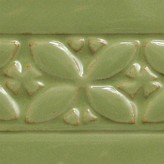Lustrous jade is a glossy, opaque glaze that boasts a soft, even green finish. Amaranth Stoneware Canada.