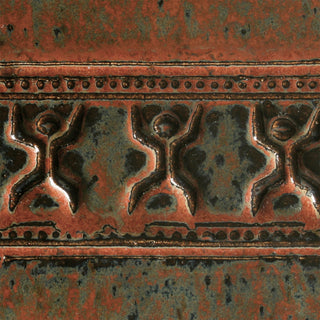 Ancient Jasper is a fluid, opaque glaze that transitions from soft black to olive green to rust red as it is applied thicker. Amaranth Stoneware Canada.