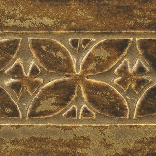 Textured Amber is a semi-matte brown glaze that has a varied, translucent surface with a textured float of opaque tan speckles. Amaranth Stoneware Canada.