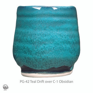 PG-42 Teal Drift Phase Glaze (PG) by Amaco