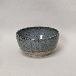 Practical Bee bowls: speckled tan clay, farmhouse-inspired glazes, microwave/dishwasher safe, 2.75" x 6.25". Handmade in Kingston, Ontario at Amaranth Stoneware.