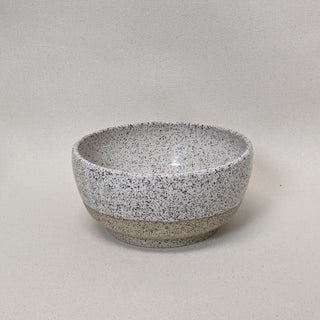 Practical Bee bowls: speckled tan clay, farmhouse-inspired glazes, microwave/dishwasher safe, 2.75" x 6.25". Handmade in Kingston, Ontario at Amaranth Stoneware.