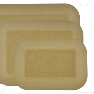 Rectangle forms with a rounded 2" edge.