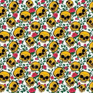 Rose Skull - Underglaze Transfer by Sanbao